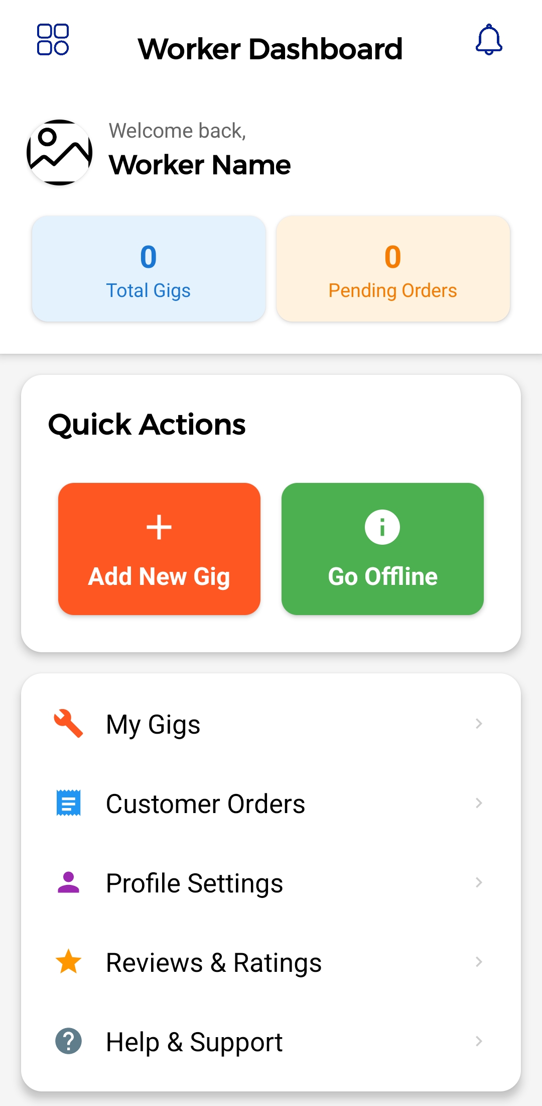 Mr. Fixit Worker Dashboard